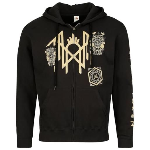 Sleep Token patch zip hoodie uomo felpa jogging nero l 80% cotone, 20% poliestere regular