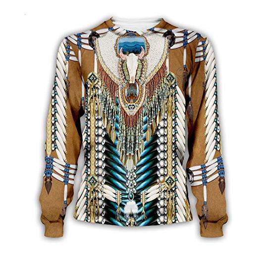 oneforus felpe uomo e donna stampa 3d nativi americani indiani pullover modelli totem etnici felpa manica lunga top