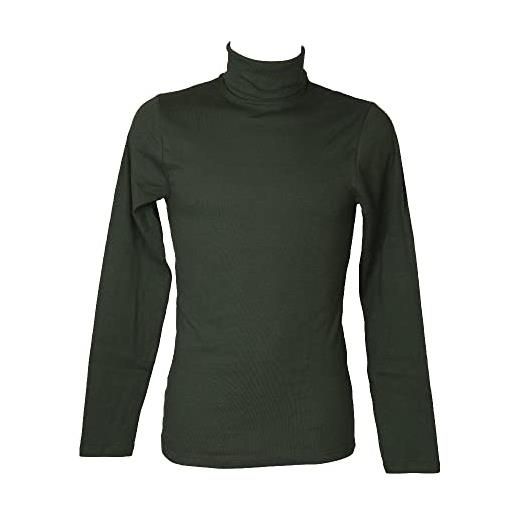 RAGNO dolcevita ciclista collo roulle uomo maglia manica lunga caldo e soffice cotone bio articolo u262ak bio cotton dolcevita, 027 bottiglia, 5 - quinta