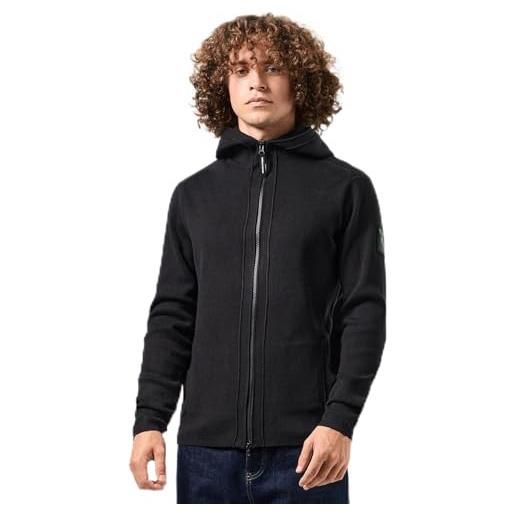 Weekend Offender felpa con cappuccio da uomo enzo in nero, nero , xl
