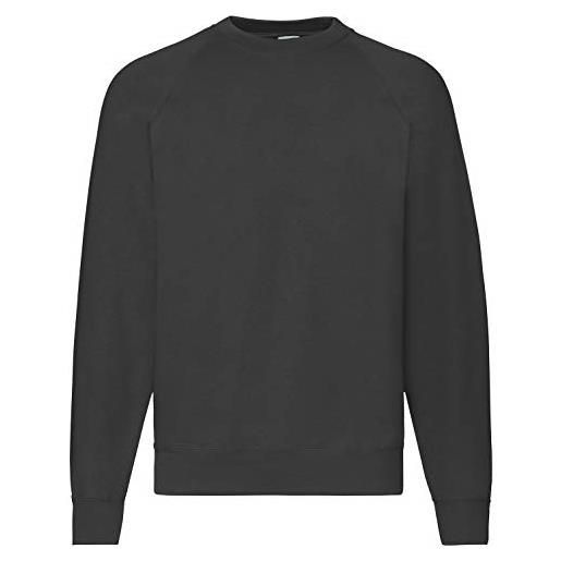 Fruit of the loom felpa classica raglan, nero , l