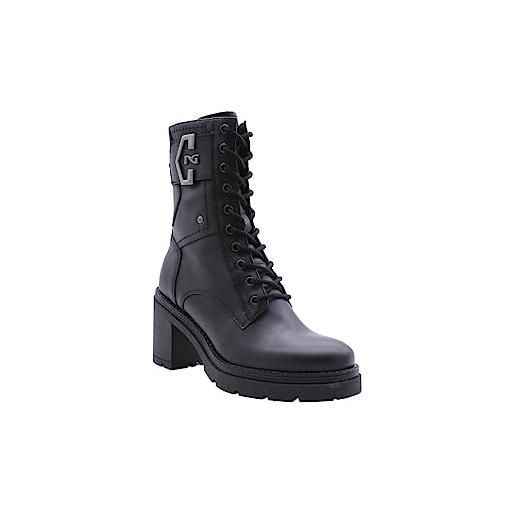 Nero Giardini i309161d anfibi donna in pelle - nero 38 eu