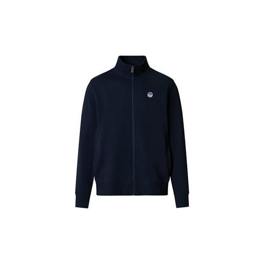 NORTH SAILS felpa uomo in cotone organico con collo alto e zip