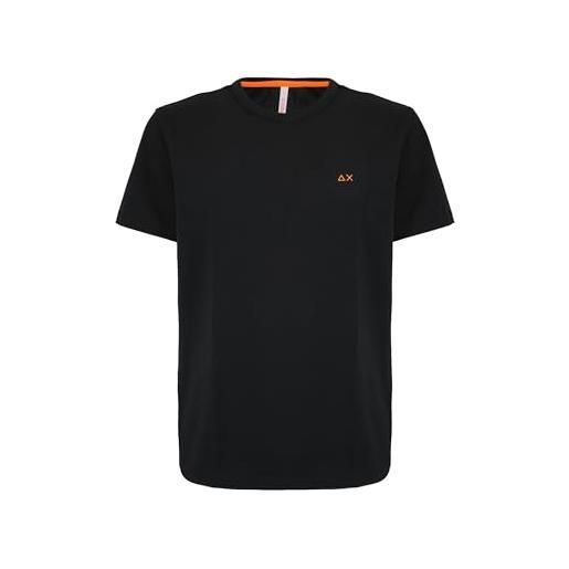 SUN68 t-shirt piquet (it, testo, 3xl, regular, regular, nero)