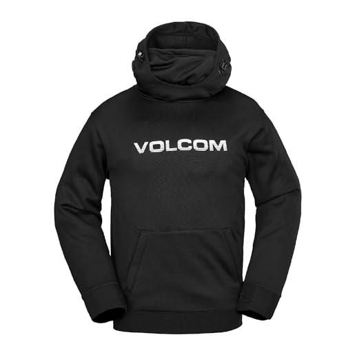Volcom felpa con cappuccio da uomo in pile hydro, nero s5, m