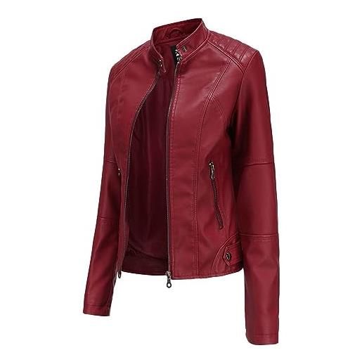 Generico giacca in pelle donna giubbotto pelle donna blazer chiodo ecopelle giubbotti invernale primaverile curvy uomo di primavera giacchetto similpelle mezza stagione biker giacche primaverili xs suede moto