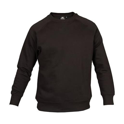 Generico james ross collections-felpa da uomo seattle man in cotone french terry a girocollo con manica lunga, black-xl