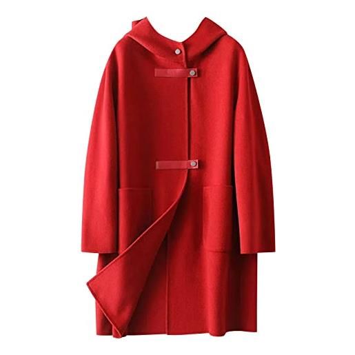 MJGkhiy trench donna lungo curvy giacca blazer caldo giacche con collo cardigan lana giaccone tinta unita cappotto giubbini con bottoni giubbotti abbigliamento donna saldi