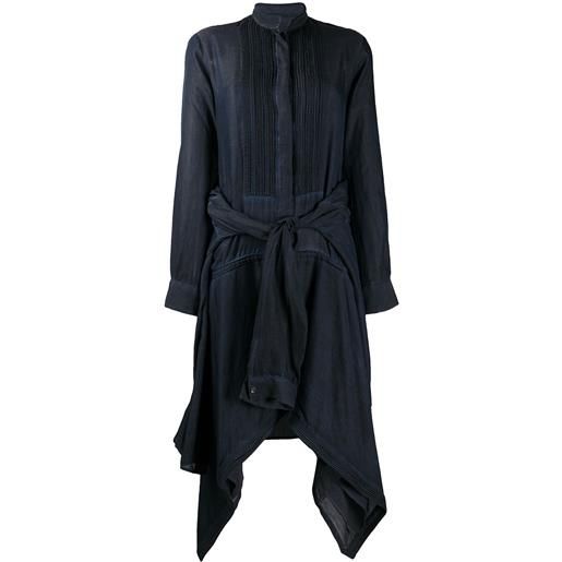 Diesel abito denim con pieghe - blu