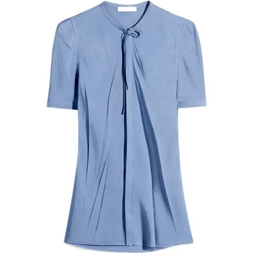 LEMAIRE camicia aderente con pieghe - blu