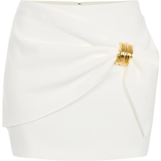Elisabetta Franchi minigonna drappeggiata - bianco