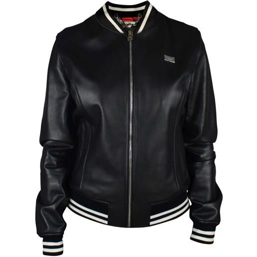 Philipp Plein bomber con logo - nero