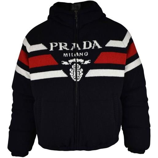 Prada piumino con decorazione - blu