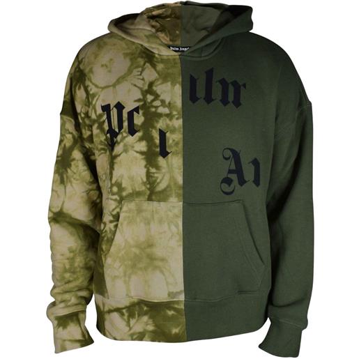 Palm Angels felpa con fantasia tie dye - verde