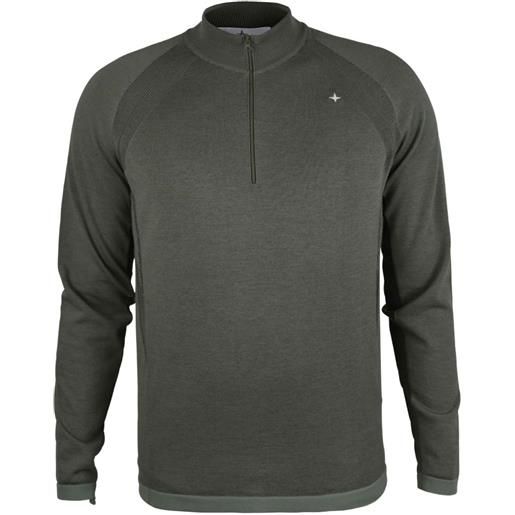 Stone Island maglione con mezza zip - verde