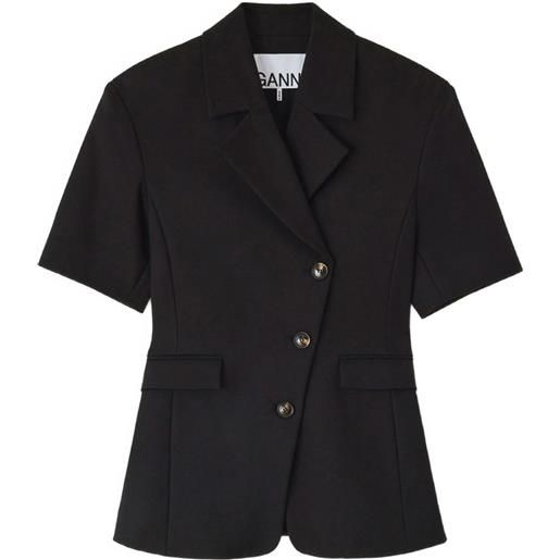GANNI blazer asimmetrico - nero