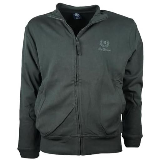 BE BOARD felpa leggera uomo taglie forti zip lunga articolo 9114conf (grigio piombo, 9xl)