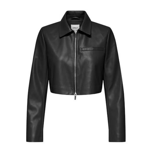 Only - giubbotto da donna, onlsaramy, in ecopelle, oy otw (de/nl/se/pl, alfanumerico, s, regular, corto, fungi)