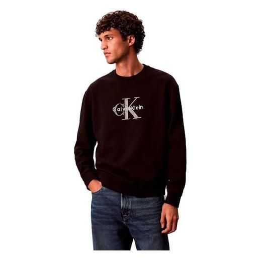 Calvin Klein jeans ls eu 350terry monol felpe per uomo nero s