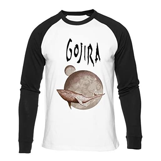 Hopestly gojira from mars to sirius maglietta da baseball unisex da donna uomo bianca girocollo manica lunga cotone organico tee t-shirt unisex white
