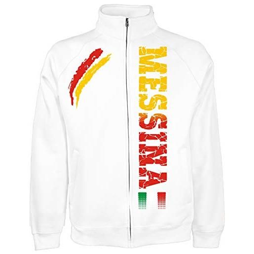 Vestipassioni generico giacchino messina felpa ultras tifosi città italiane 5 colori(xl, bianco)
