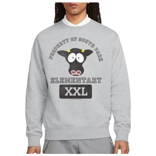 South Park cows crew sweatshirt maglia di tuta, grigio (athletic heather), m unisex-adulto