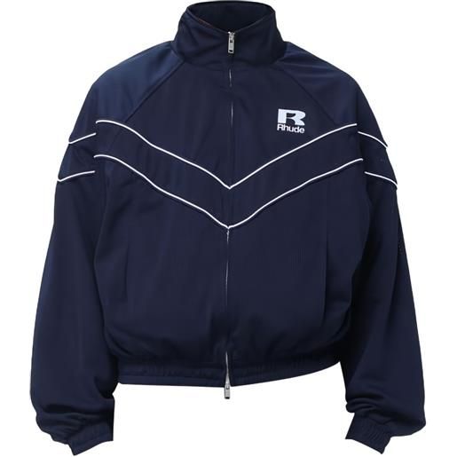 RHUDE giacca con logo - blu