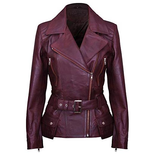 Infinity Leather giacche da donna in pelle conker marrone lungo femminile 16