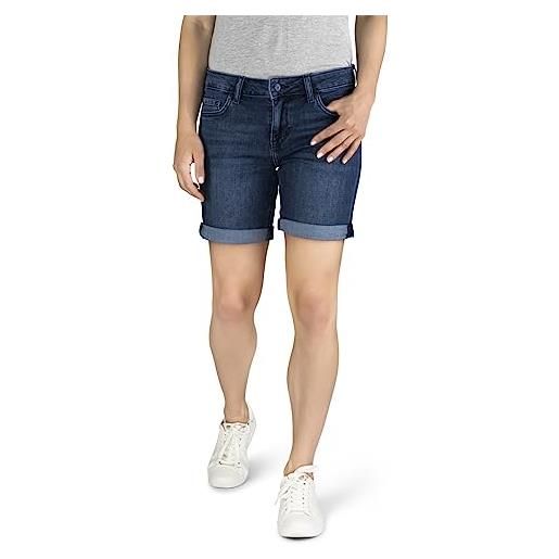 MUSTANG pantaloncini da donna, bermuda corti, in jeans, vestibilità normale, in denim elasticizzato, cotone, blu, w25 w26 w27 w28 w29 w30 w31 w32 w33 w34, medium dark (782), 28w