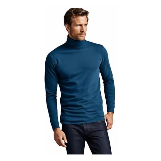 Saggio leable dolcevita 351 manica lunga in puro caldo cotone felpato internamente modello anallergico uomo made in italy nero 4