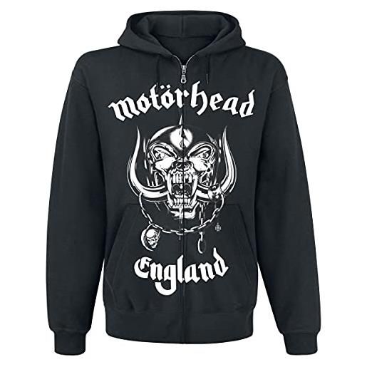 Motörhead england uomo felpa jogging nero xxl 80% cotone, 20% poliestere regular
