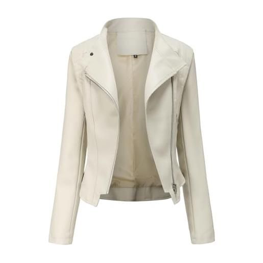Generico giacca pelle donna giacca di pelle donna similpelle elegante jacket biker giacche primavera giubbino giubbotto in giacchino corto primaverile vintage cappotto xs invernale ecopelle curvy chiodo uomo