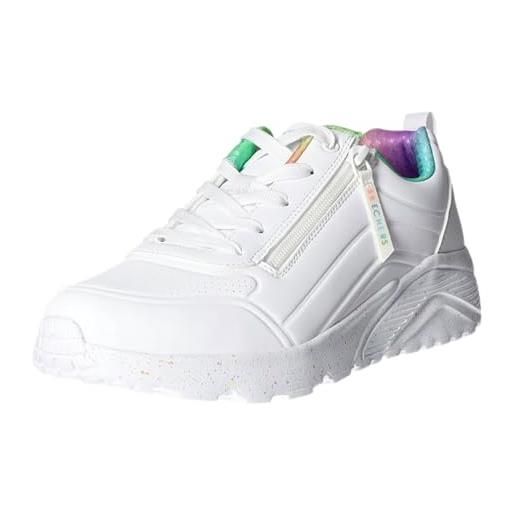 Skechers uno lite vivid splash, bianco, 35 eu