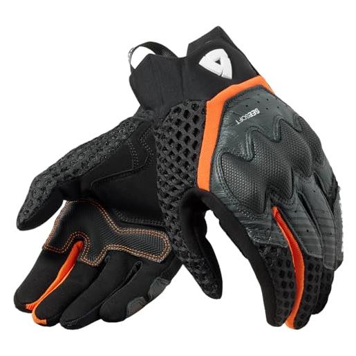 REV'IT! revit veloz guanti da moto, nero/arancione, l