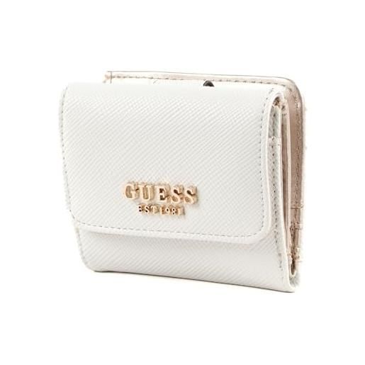 GUESS laurel slg card & coin purse, borsa donna, bianca, taglia unica