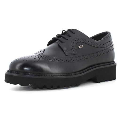 Valleverde 42501 oxford inglesina donna linea comoda in pelle nero o castagno. (castagno, sistema taglie calzature eu, adulto, donna, numero, media, 38)