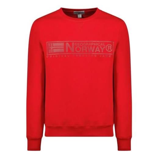 Geographical Norway felpa da uomo gantoine, rosso, 27 w