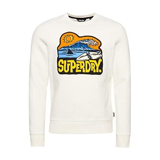 Superdry vintage travel sticker crew, felpa, 
