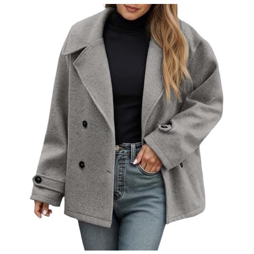 RYTEJFES trench corto trench corto donna giacca primaverile taglie forti leggera giubbino cappotto mezza stagione primavera giubbotto curvy impermeabile pelliccia corta cappuccio giubotto 4xl in pelle