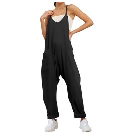 Generico tuta premaman lahloya, tuta oversize lahloya - tute premaman e post-parto, tute per la gravidanza da donna (black, l)