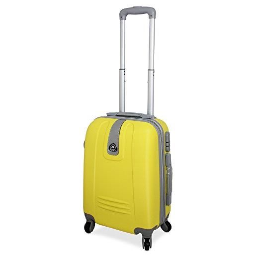 Ormi trolley mod 188 rigido in abs 52 cm, 32 litri 4 ruote, bagaglio a mano (giallo)