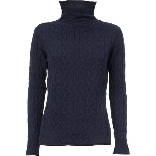 LE TRICOT PERUGIA maglia collo alto LE TRICOT PERUGIA 1324 blu donna