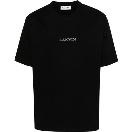 Lanvin t-shirt in cotone con logo - nero