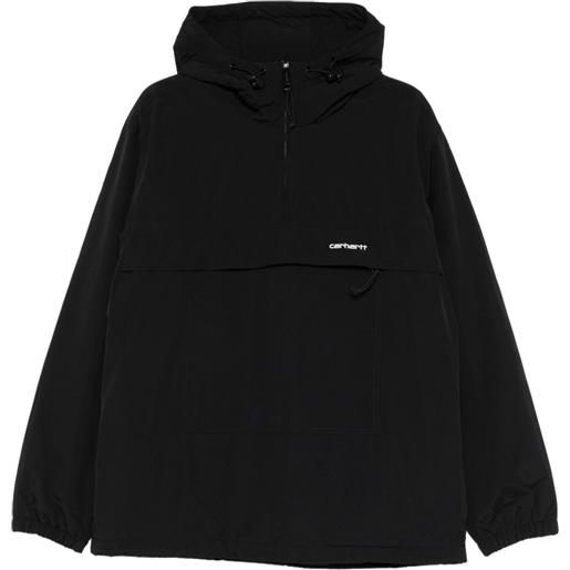 Carhartt WIP felpa windbreaker con cappuccio - nero