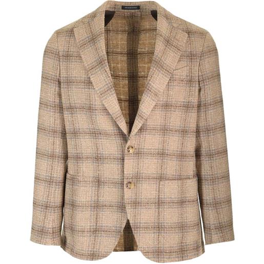 Al Duca D'Aosta 1902 blazer tartan - marrone