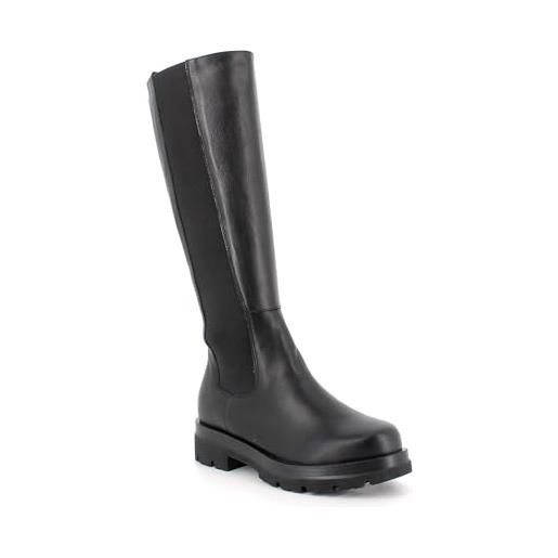 IGI&Co scarpe stivali alti con tacco in pelle con zip donna inverno 8689800 sabana nero (37)