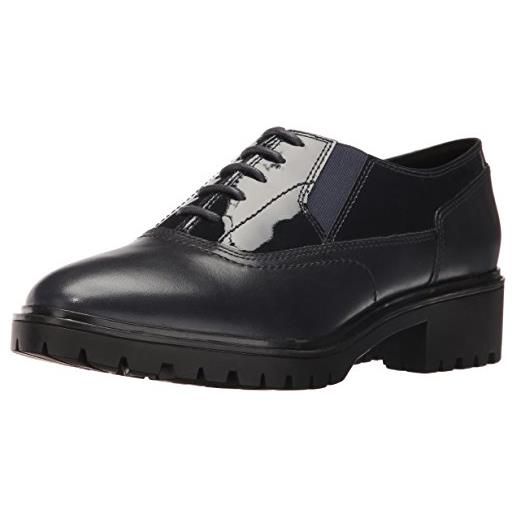 Geox d peaceful h - scarpe oxford donna, blu (dk navyc4021), 36 eu