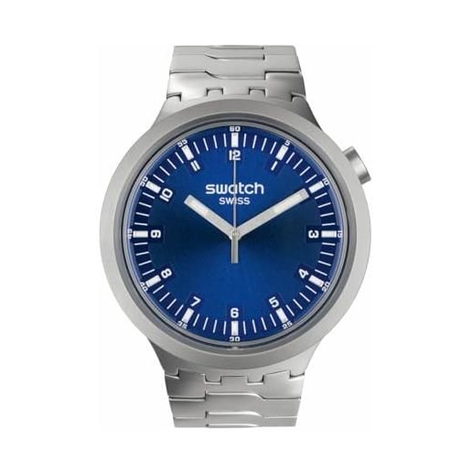 Swatch orologio big bold irony indigo hour acciaio, classico, classico