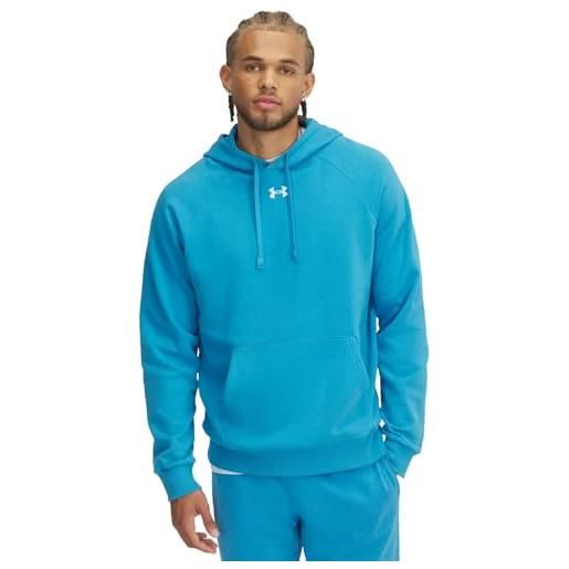 Under Armour ua rival fleece hoodie-blu uomini felpa con cappuccio blu xxl