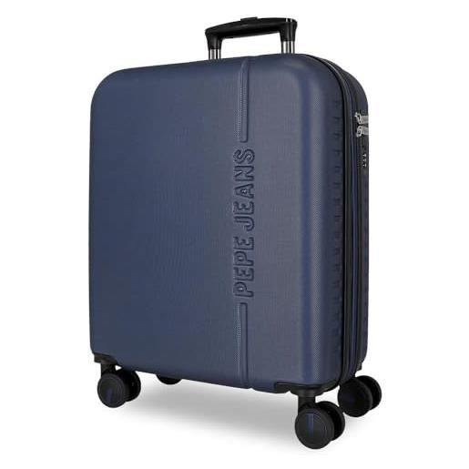 Pepe Jeans montana valigia da cabina blu 40 x 55 x 20 cm rigido abs chiusura tsa integrata 37 l 3 kg estensibile bagaglio a mano